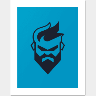 bearded man gamer Posters and Art